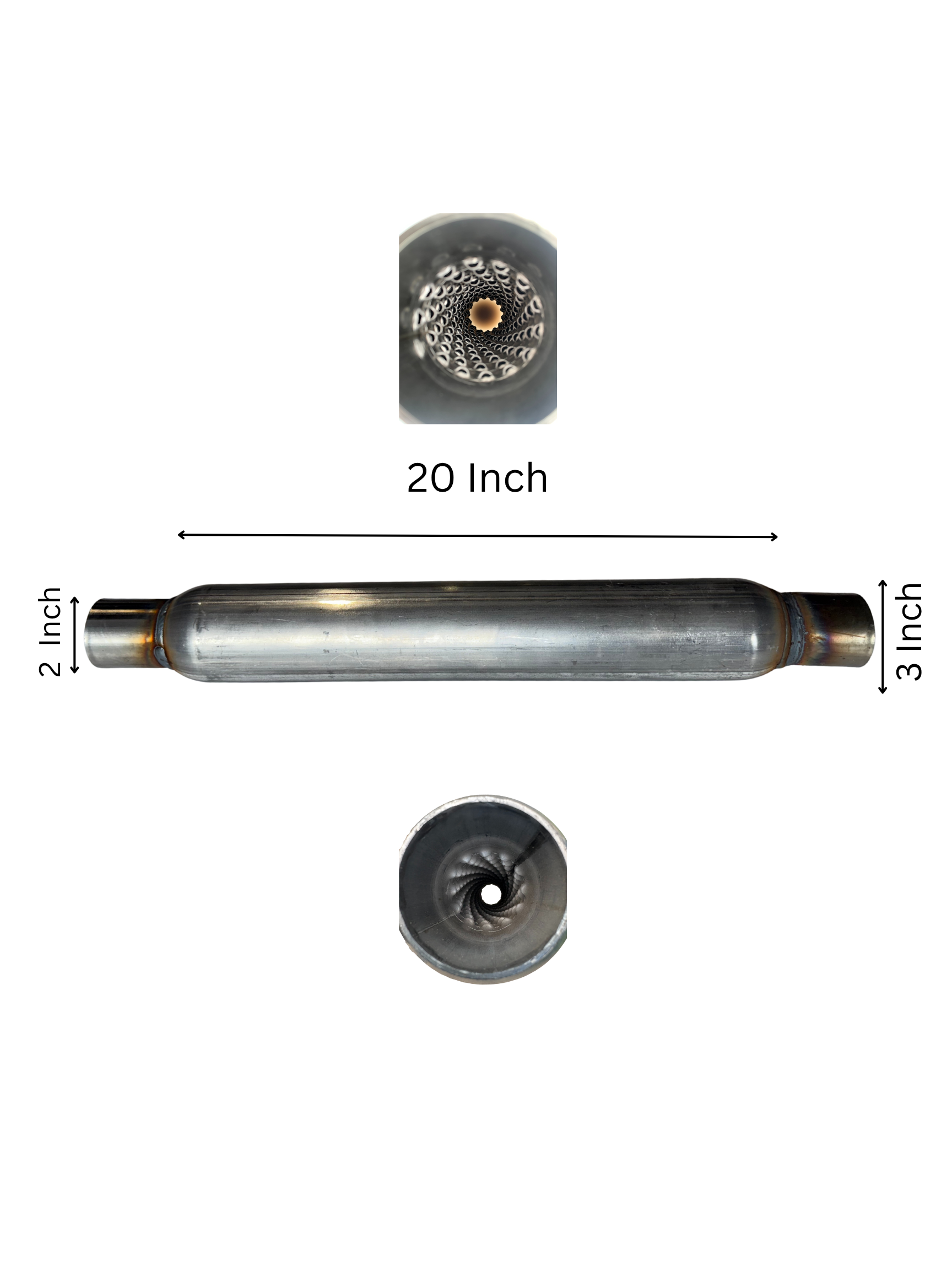 Sonic Boom Aluminized Resonator  20 Inch Long with Neck