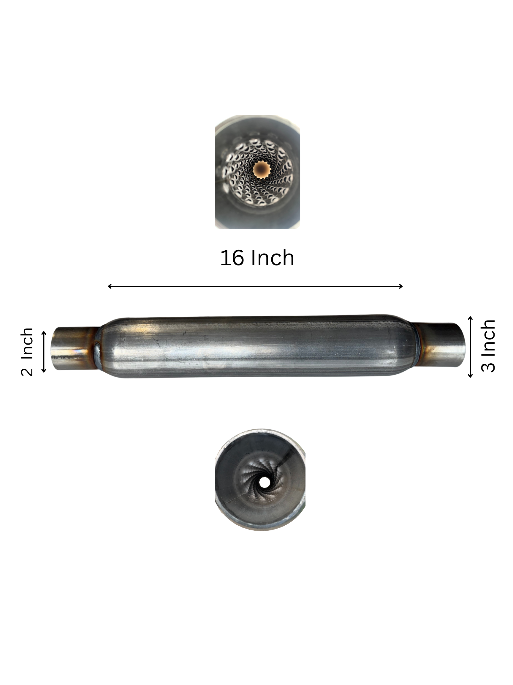 Sonic Boom Aluminized Resonator  16 Inch Long with Neck