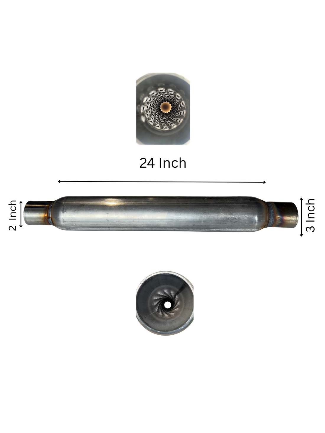 Sonic Boom Aluminized Resonator  24 Inch Long with Neck
