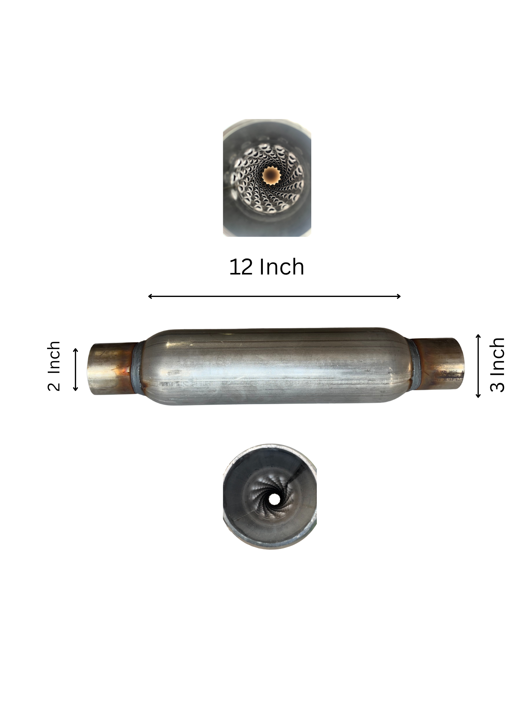 Sonic Boom Aluminized Resonator  12 Inch Long with Neck
