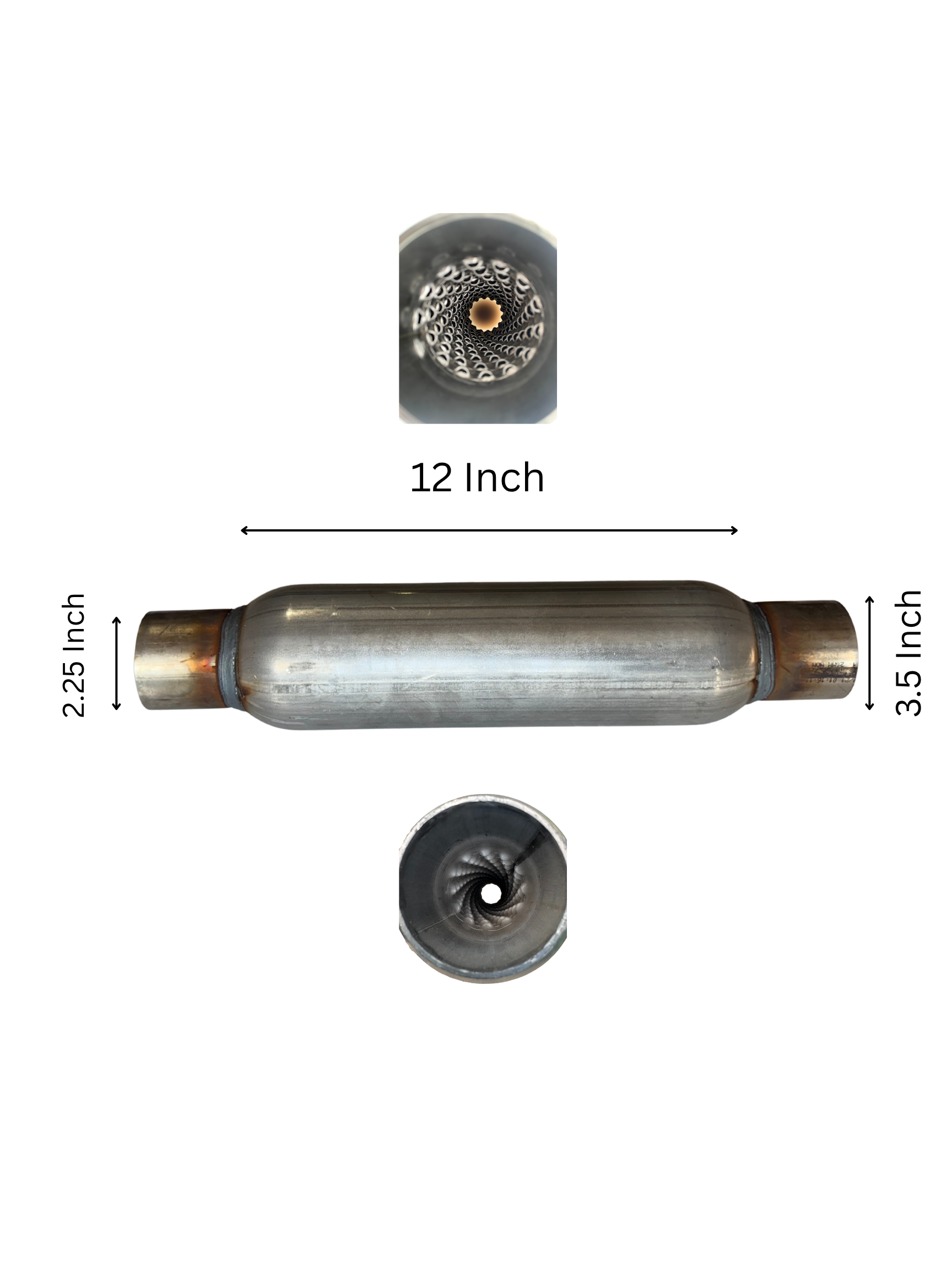 Sonic Boom Aluminized Resonator  12 Inch Long with Neck