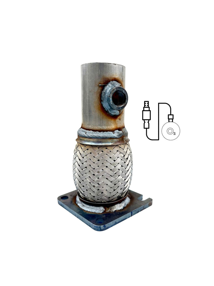 Stainless Steel Flange Flex Coupling Exhaust Repair Pipe with o2 for Jeep ,Dodge and Chrysler