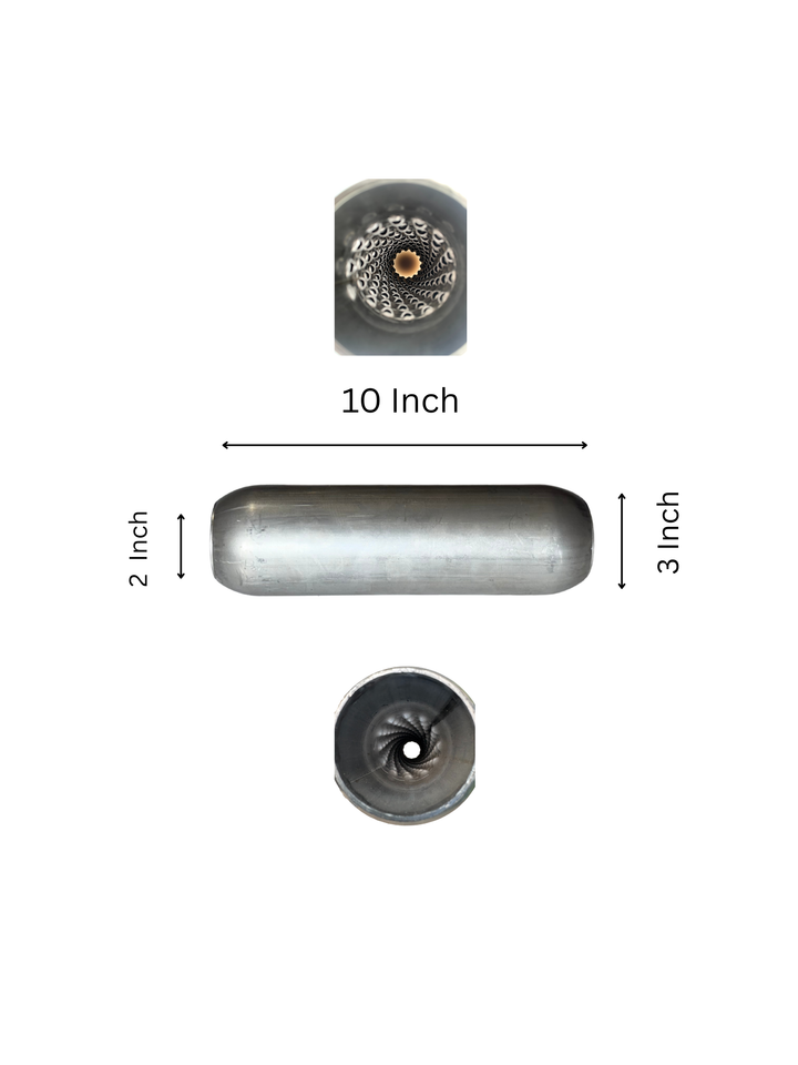 Sonic Boom Aluminized Resonator  10 Inch Long