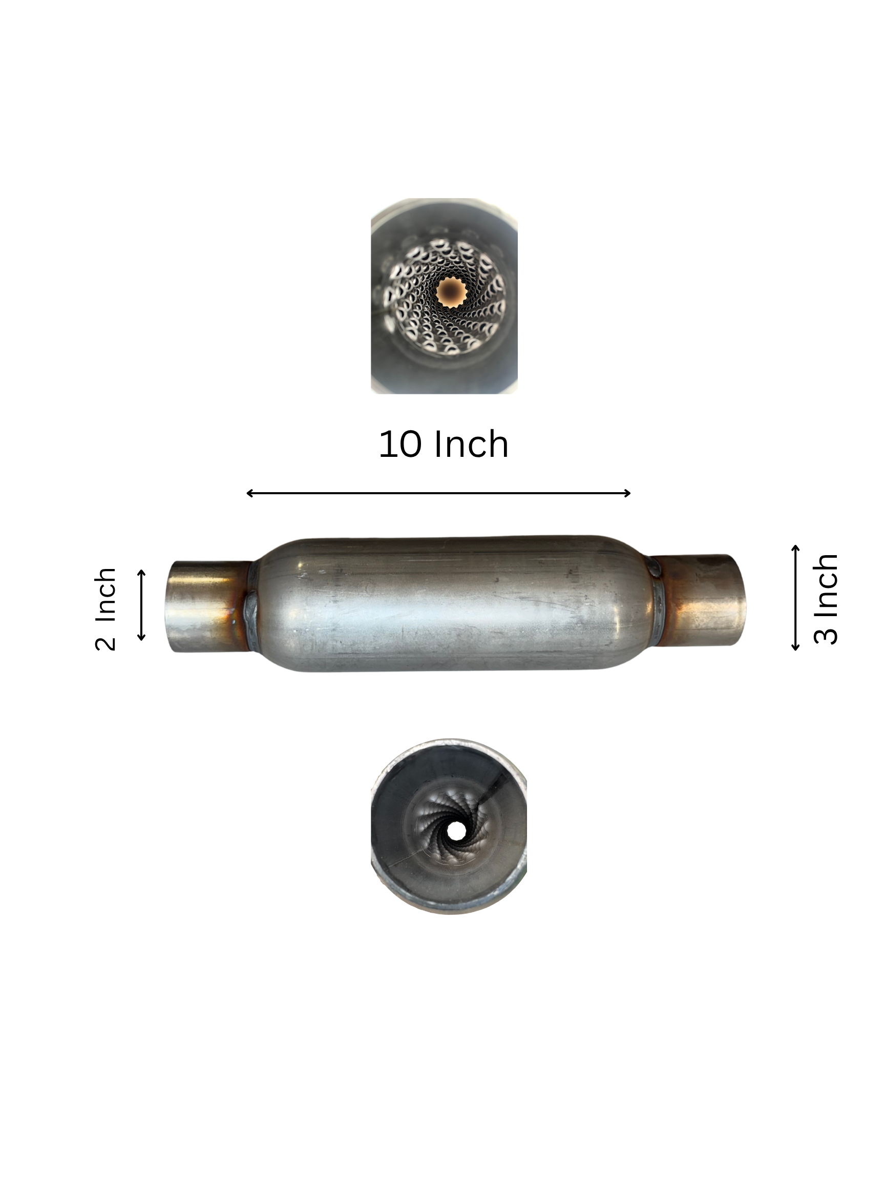 Sonic Boom Aluminized Resonator  10 Inch Long with Neck