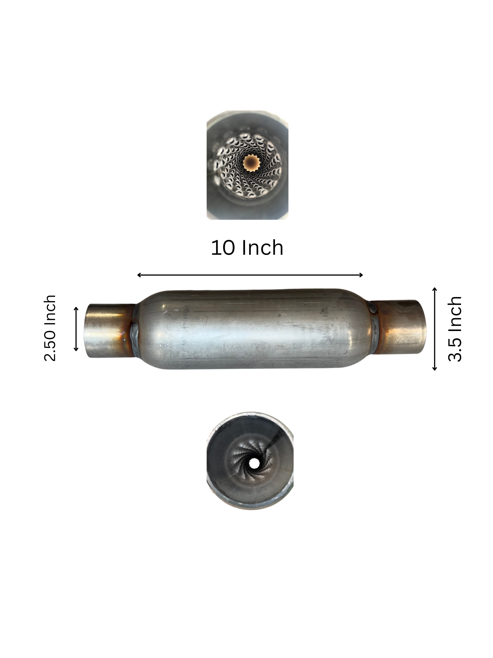Sonic Boom Aluminized Resonator  10 Inch Long with Neck
