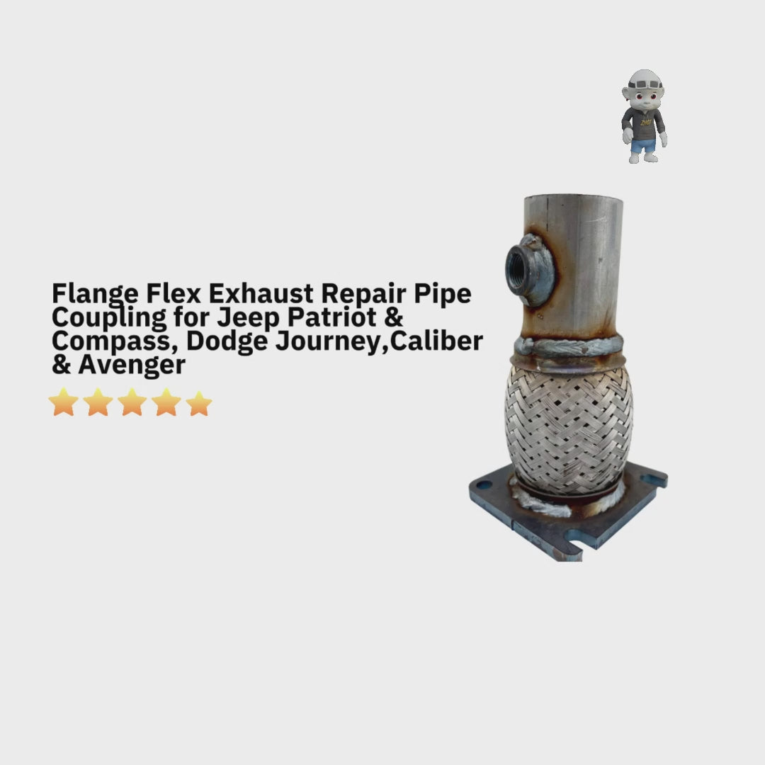 Stainless Steel Flange Flex Coupling Exhaust Repair Pipe with o2 for Jeep ,Dodge and Chrysler