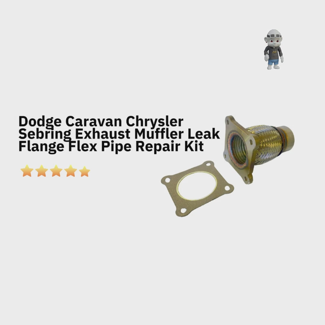 Stainless Steel Flange Flex Coupling Exhaust Repair Pipe for Dodge, Chrysler, Plymouth, Volkswagen
